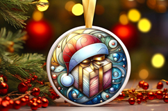 Round Christmass Ornament PNG Product Image 1