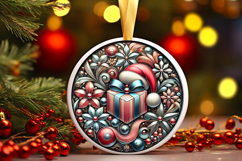 Round Christmass Ornament PNG Product Image 1