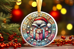 Round Christmass Ornament PNG Product Image 1