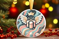 Round Christmas Ornament Sublimation|Clipart Product Image 2