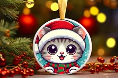Round Christmas Ornament Sublimation|Clipart Product Image 2