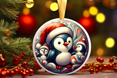 Round Christmass Ornament PNG Product Image 1