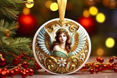 Round Christmas Ornament Sublimation|Clipart Product Image 2