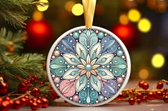 Round Christmas Ornament Sublimation|Clipart Product Image 2