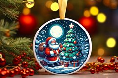 Round Christmas Ornament Sublimation|Clipart Product Image 1