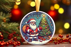 Round Christmas Ornament Sublimation|Clipart Product Image 1
