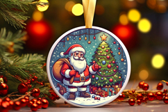 Round Christmass Ornament PNG Product Image 1