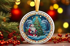 Round Christmas Ornament Sublimation|Clipart Product Image 1