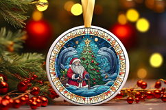 Round Christmass Ornament PNG Product Image 1