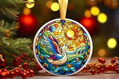 Round Christmas Ornament Sublimation|Clipart Product Image 1