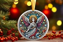 Round Christmas Ornament Sublimation|Clipart Product Image 2