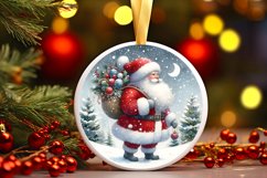 Winter Santa Round Sublimation PNG Product Image 3