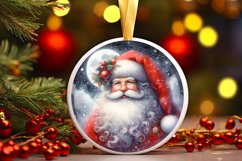 Winter Santa Round Sublimation PNG Product Image 1