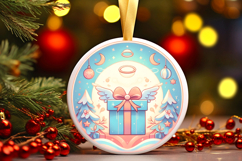 Round Christmass Ornament PNG Product Image 1
