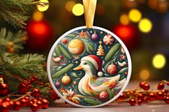 Round Christmas Ornament Sublimation|Clipart Product Image 1