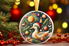 Round Christmass Ornament PNG Product Image 1