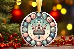 Round Christmas Ornament Sublimation|Clipart Product Image 2