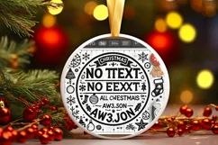 Round Christmas Ornament Sublimation|Clipart Product Image 2