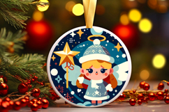 Round Christmass Ornament PNG Product Image 1