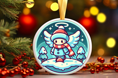 Round Christmass Ornament PNG Product Image 1