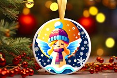 Round Christmas Ornament Sublimation|Clipart Product Image 1