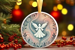 Round Christmas Ornament Sublimation|Clipart Product Image 2