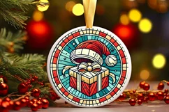 Round Christmas Ornament Sublimation|Clipart Product Image 1