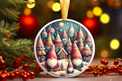 Round Christmass Ornament PNG Product Image 1