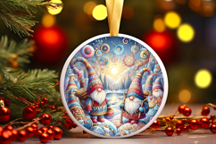 Round Christmass Ornament PNG Product Image 1