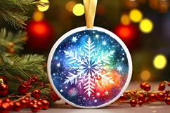 Round Christmas Ornament Sublimation|Clipart Product Image 1