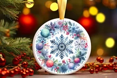 Round Christmas Ornament Sublimation|Clipart Product Image 2