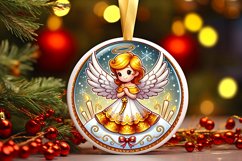 Round Christmas Ornament Sublimation|Clipart Product Image 1