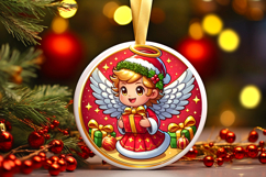 Round Christmass Ornament PNG Product Image 1