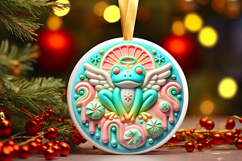 Round Christmass Ornament PNG Product Image 1