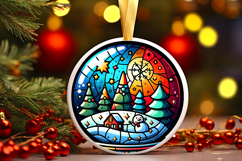 Round Christmass Ornament PNG Product Image 1