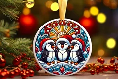 Round Christmas Ornament Sublimation|Clipart Product Image 2