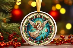 Round Christmas Ornament Sublimation|Clipart Product Image 2