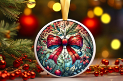 Round Christmass Ornament PNG Product Image 1