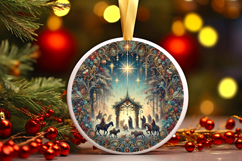 Round Christmass Ornament PNG Product Image 1