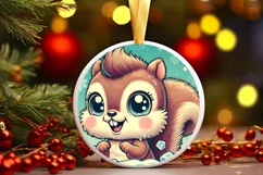 Round Christmas Ornament Sublimation|Clipart Product Image 2