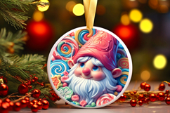Round Christmass Ornament PNG Product Image 1