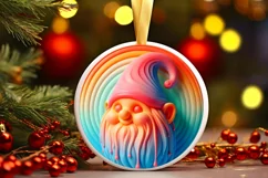 Round Christmas Ornament Sublimation|Clipart Product Image 2