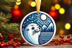 Round Christmass Ornament PNG Product Image 1