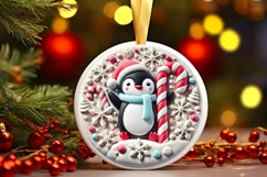 Round Christmas Ornament Sublimation|Clipart Product Image 2