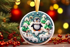 Round Christmas Ornament Sublimation|Clipart Product Image 2