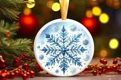 Round Christmas Ornament Sublimation|Clipart Product Image 1