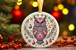 Round Christmass Ornament PNG Product Image 1