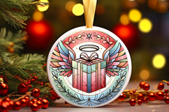 Round Christmass Ornament PNG Product Image 1