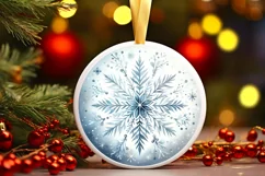 Round Christmas Ornament Sublimation|Clipart Product Image 1