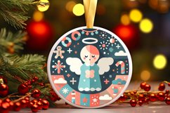 Round Christmas Ornament Sublimation|Clipart Product Image 2